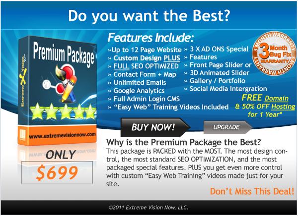 Premium Web Design Packages - Prices Cost